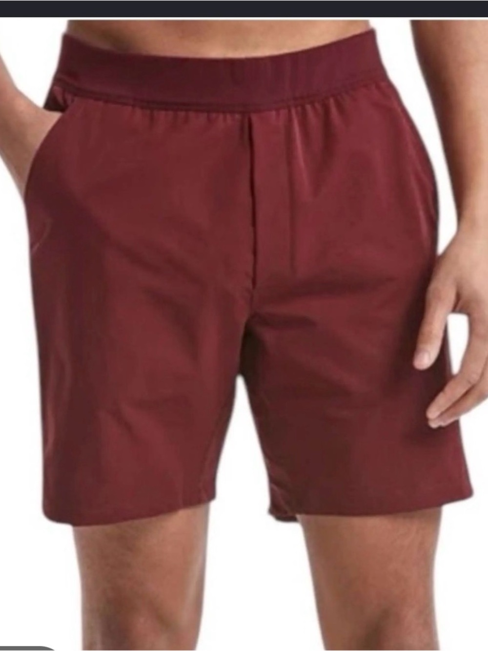Public Rec Athletic Shorts 5” Burgundy , size 34